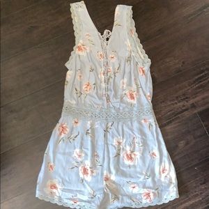 Kendal And Kylie Blue Floral romper